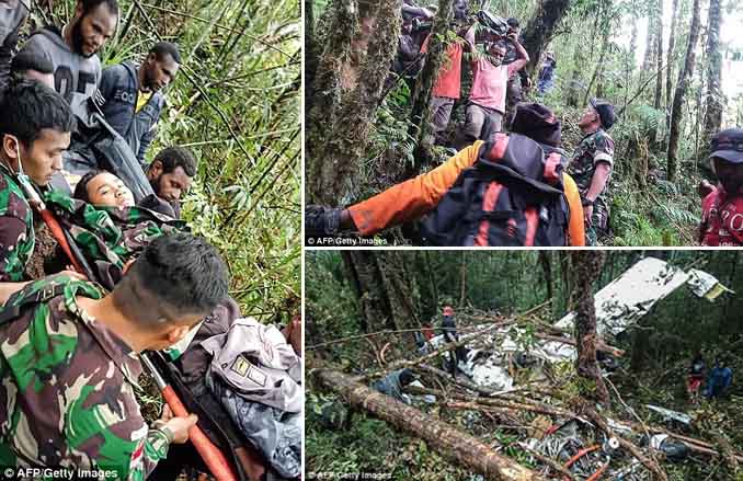 Satu Selamat, Delapan Tewas setelah Pesawat Dimonim Air Jatuh di Papua